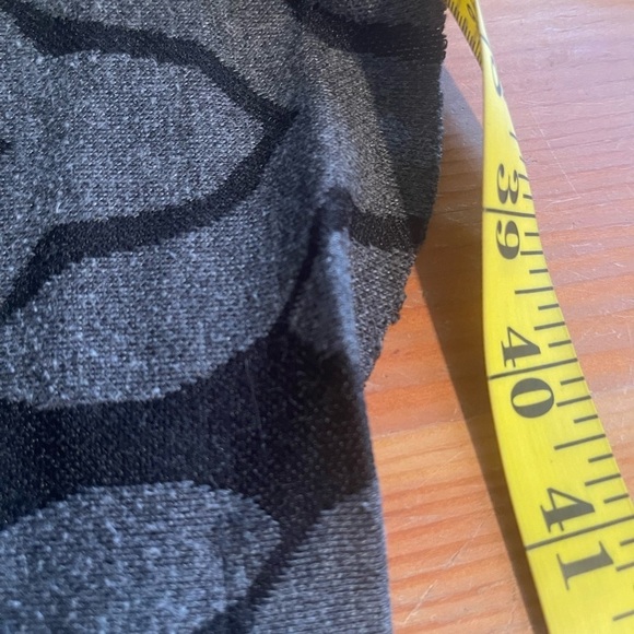 En Focus Women Gray Knit Print A-Line Short Sleeve Dress - Size 14W - Picture 11 of 11